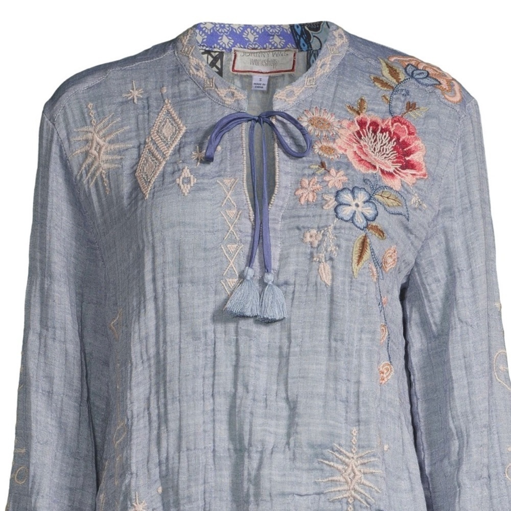 🔥🔥🔥 Clearance Sale JOHNNY WAS BLOUSE LARGE Reduced Buy Now & Save - Picture 10 of 14
